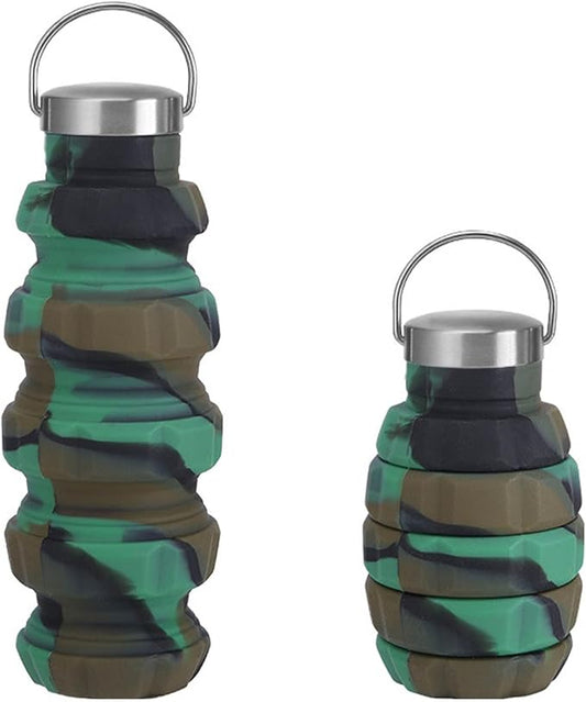 500ml Collapsible Water Bottles Silicone Motivational Bottle by Lovskoo