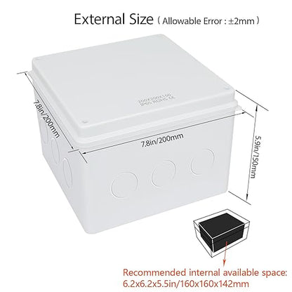 LeMotech Junction Box, Electrical Box IP65 Water Resistant Dustproof ABS - Image 2