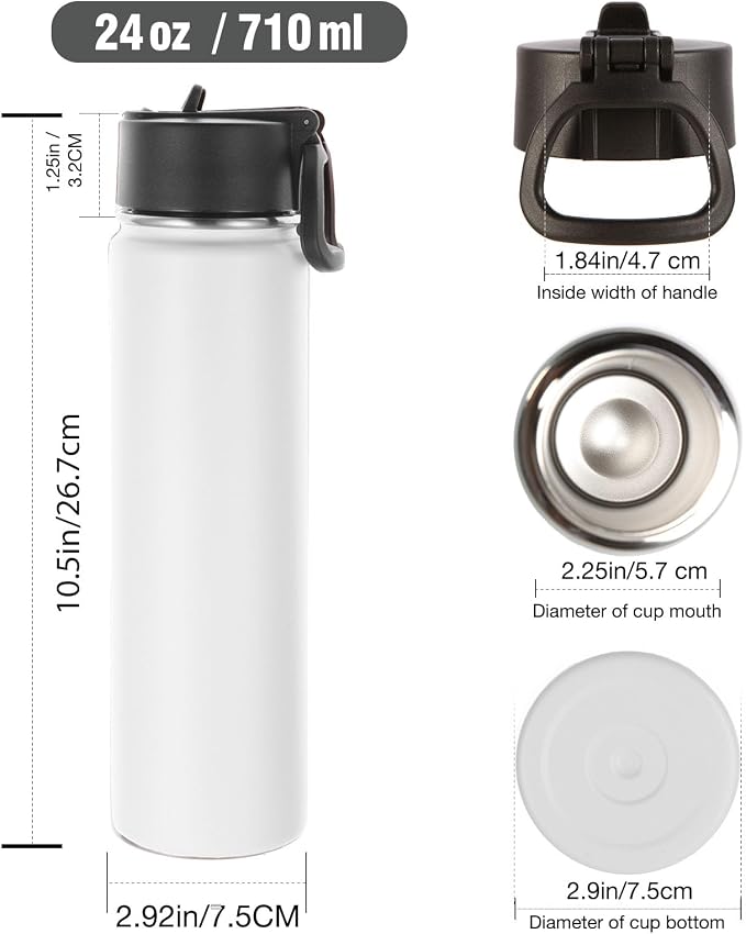 Volhoply 24oz Insulated Water Bottle - Image 2