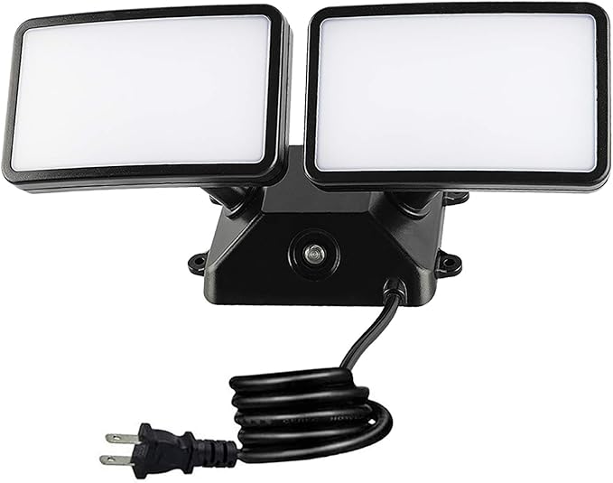 FAGUANGAO Dusk to Dawn LED Security Light, 18W Plug in Flood Light Outdoor by FAGUANGAO