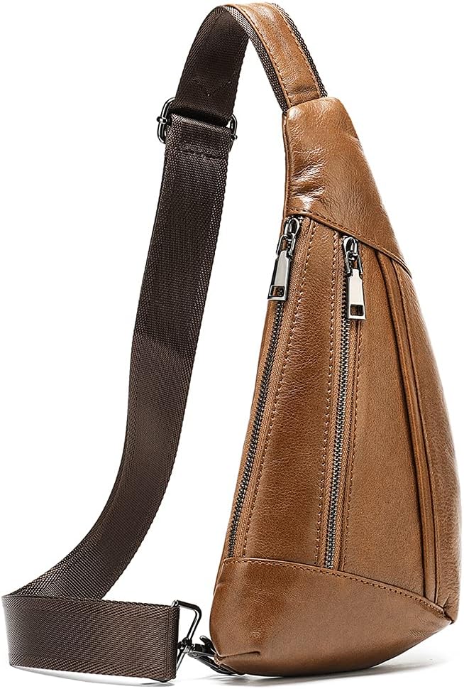Hebetag Leather Crossbody Sling Bag - Image 9