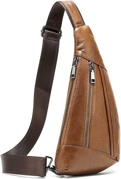 Hebetag Leather Crossbody Sling Bag - Image 9
