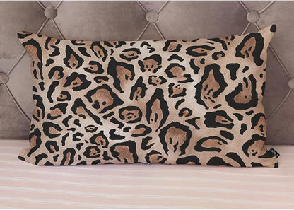 EKOBLA 12"x20" Throw Pillow Cover Leopard Skin Real Jaguar Print Abstract Brown - Image 3