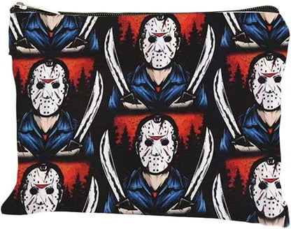 Horror Themed Makeup Bag with Zipper, Camping & Outdoor Use, Unisex Adult Gift by MONNYCAR