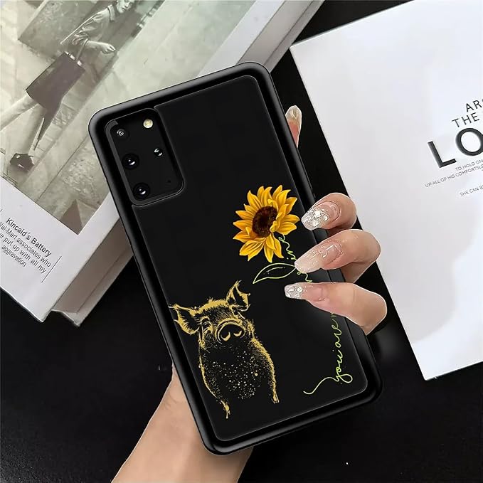 for Samsung Galaxy S20 Plus Case, Pig Sunflower Yellow Sunshine Pattern Graphic - Image 7