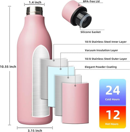 BJPKPK Insulated Water Bottles, 25 oz Stainless Steel Metal Water Bottle - Image 3