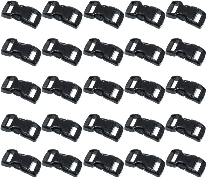Black Plastic Side Release Buckles by ParacordPlanet