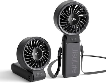 JISULIFE Handheld Fan Life7 – Ultimate Flexibility: Wide & Strong Airflow by LivechillStaycool