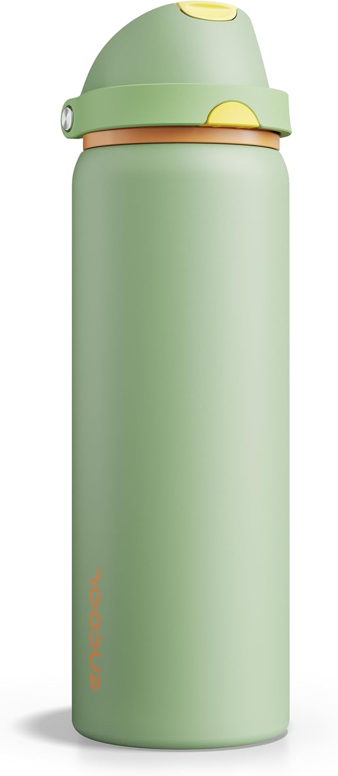 Insulated Water Bottle with Straw by ENCOOL