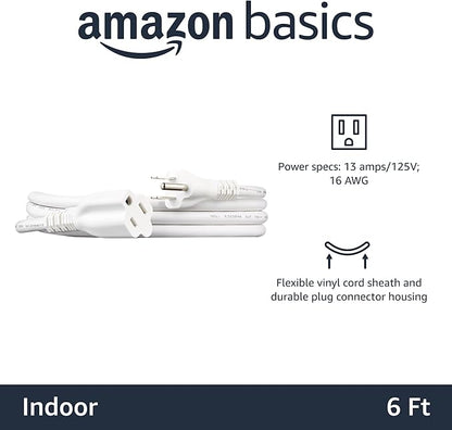 Amazon Basics Extension Cord, 3 Prong Outlet Extender, 13 Amps, 6 Ft - Image 2
