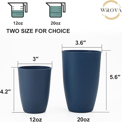 Wheat Straw Cups 6 PCS Good Alternative to Plastic Reusable Cups 12 oz - Image 3