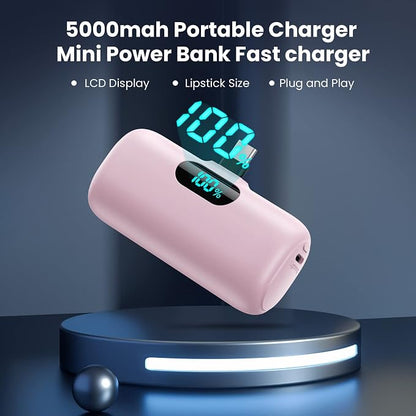 Feob Mini Portable Charger 5000mAh Power Bank, 15W PD USB C Cell Phone Portable - Image 5