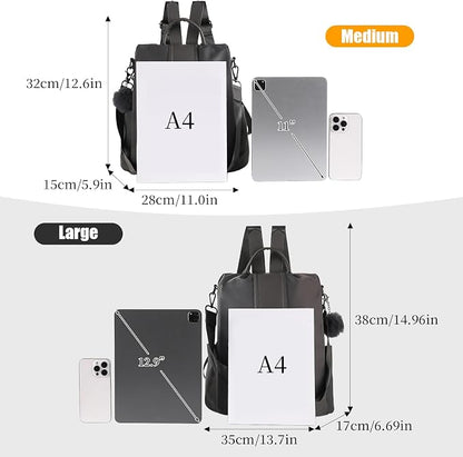 PINCNEL Women Backpack Purse Waterproof Nylon Anti-theft Rucksack Lightweight - Image 2