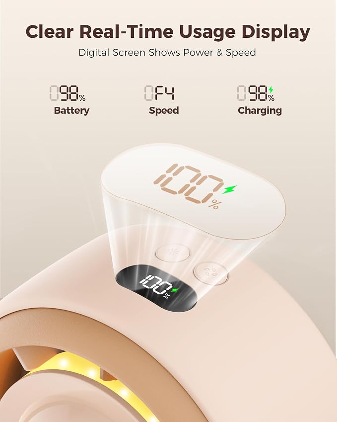 SWEETFULL Baby Stroller Fan - 4000mAh Rechargeable 4-Speed Quiet - Image 5