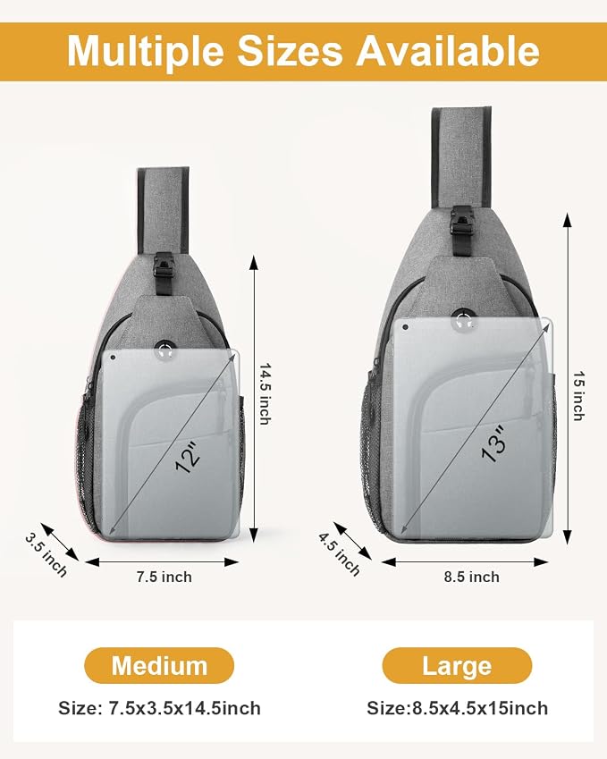 Pritent Crossbody Bags for Women Man, Waterproof Sling Bag Backpack Trendy - Image 2