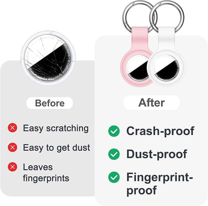Linsaner Case for AirTag 2nd Gen & 1st Gen, Silicone Holder Keychain Key Ring - Image 7