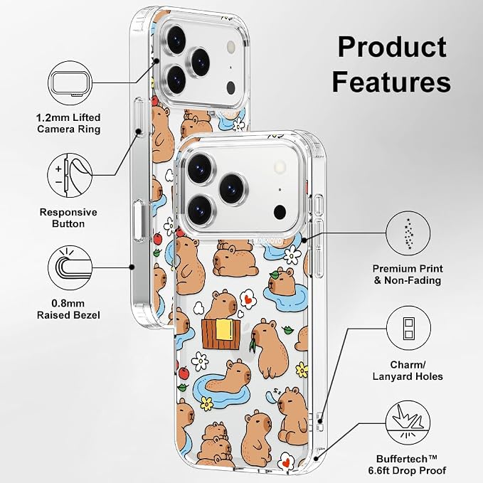 MOSNOVO for iPhone 17 Pro Case, Shockproof Military-Grade Protection 6.6ft Drop - Image 7