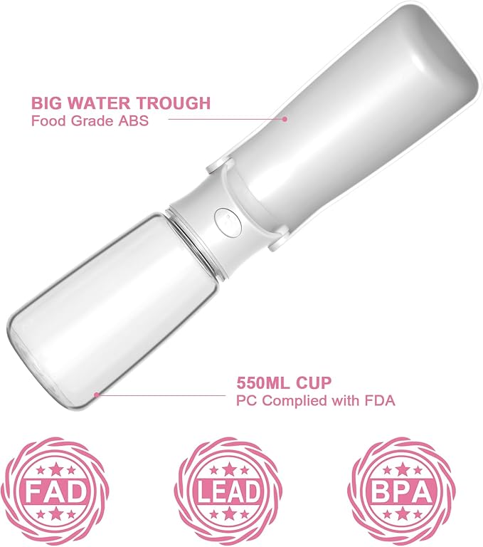 Portable Dog Water Bottle, Foldable Dog Water Bottle Leak Proof Dispenser - Image 2