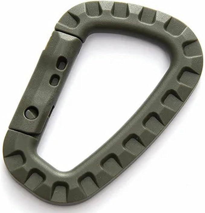 Tactical Gear Carabiner Keychain Clip Plastic D-Rings Large Key Chain Heavy by CooBigo