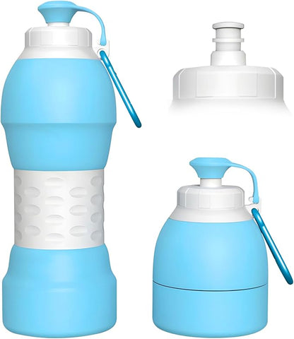 Collapsible Lightweight 20oz Water Bottle, Food-Grade Silicone BPA Free by Unknown