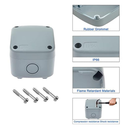 NineLeaf 10PK Project Box ABS Plastic Electrical Boxes, 3 1/4" x 2 3/4" x 2 1/4" - Image 9