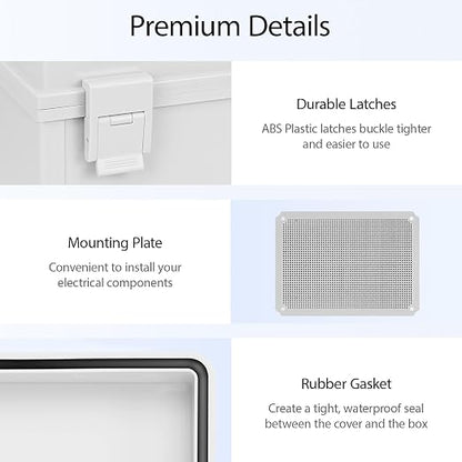 Electrical Box, IP65 Waterproof Dustproof ABS Plastic Enclosure, Outdoor and - Image 4