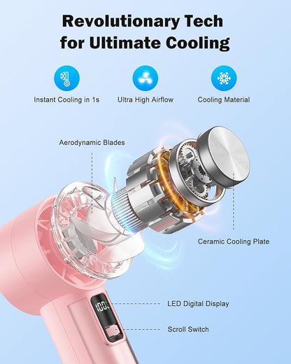AMACOOL Handheld Fan with Ice Cooler, Mothers Day Gifts - Image 3
