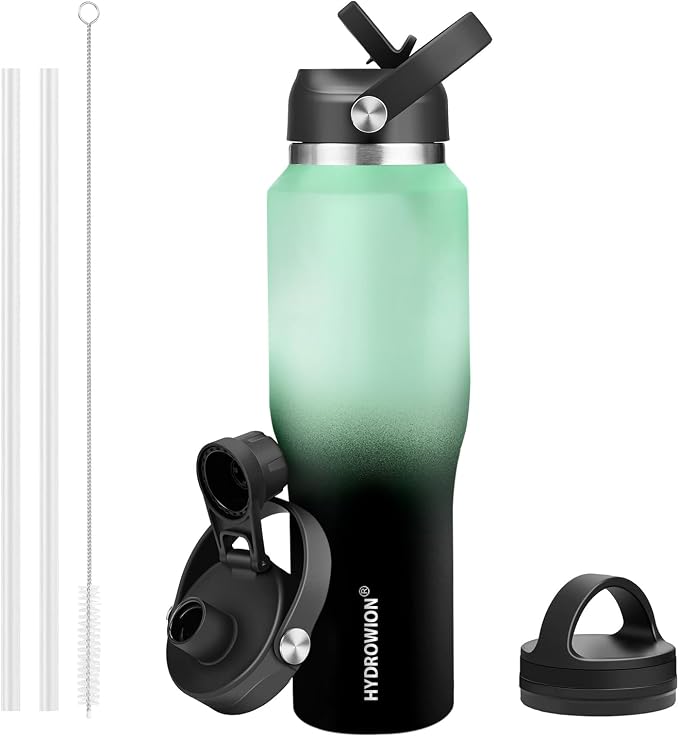 HYDROWION Water Bottle Stainless Steel, Vacuum Insulated Leak Proof Tumbler 32oz by HYDROWION