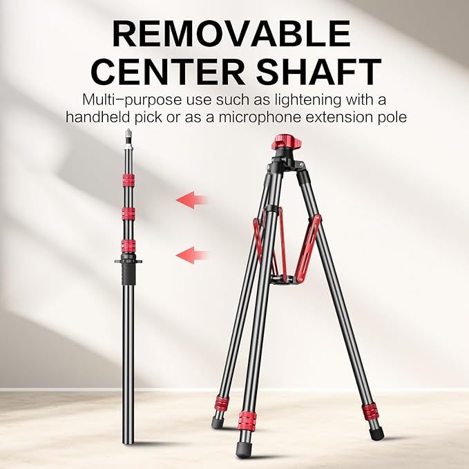 FreeSea Light Stand Aluminum, Adjustable Tripod Stand - Image 5