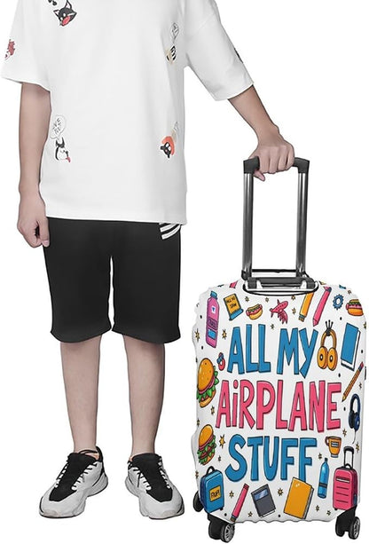 Airplane Travel Essentials Stretch Luggage Cover, Washable Suitcase Protector - Image 6