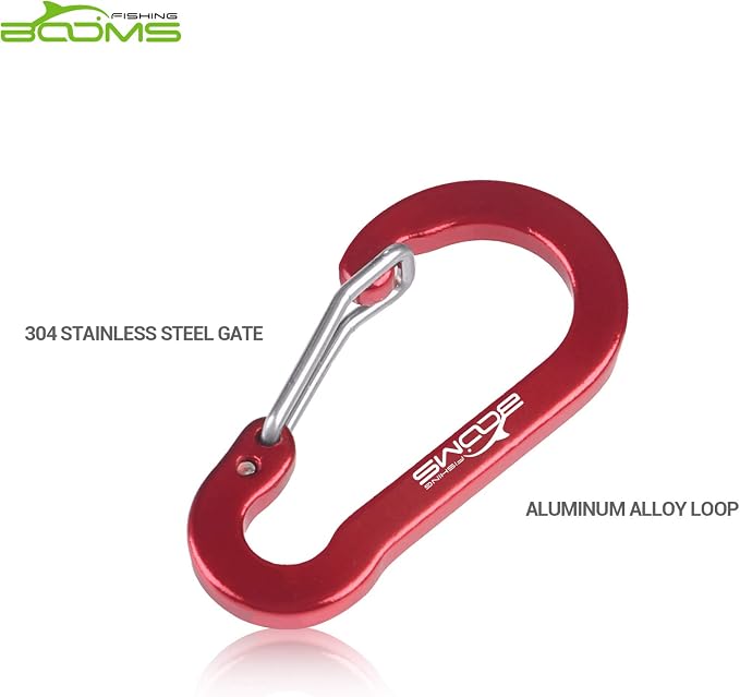 Booms Fishing CC1 Multi-Use Carabiner Clip, 6 Pack Small Caribeener Clips - Image 4