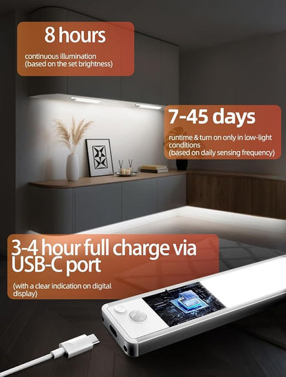 Under Cabinet Motion Sensor Lighting: 10 Inch Dimmable Rechargeable Lights - Image 5