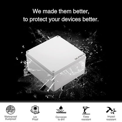 QILIPSU Outdoor Junction Box IP67 Waterproof Project Box ABS Plastic - Image 3