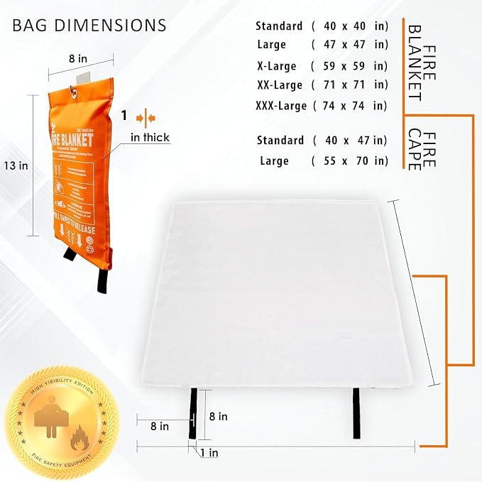 Fire Blanket - 1500F CE Certified Emergency Fire Blanket - Image 10