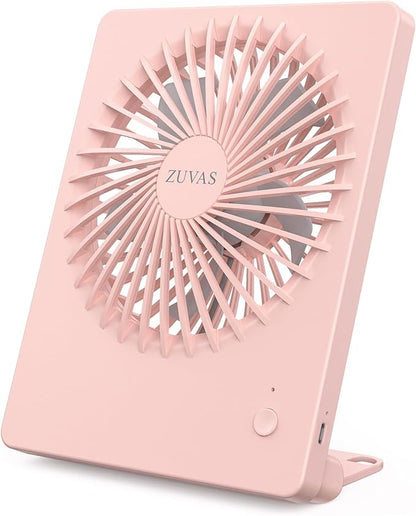 Zuvas Desk Fan Battery Operated Fan Rechargeable 180°Tilt Folding Personal Fan by Zuvas