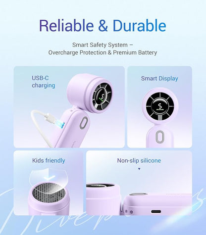 Diveblues Handheld Fan, 30ft/s Mini Portable Turbo Fan, 4000mAh Personal Fan - Image 6