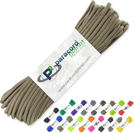 Paracord Planet 100' Hanks Parachute 550 Cord Type III 7 Strand Paracord Top 40 by ParacordPlanet