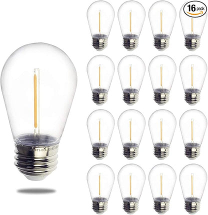 Jslinter S14 1W Outdoor String Lights Bulbs LED, Shatterproof & Waterproof by Jslinter