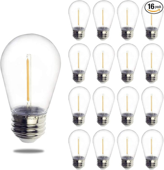 Jslinter S14 1W Outdoor String Lights Bulbs LED, Shatterproof & Waterproof by Jslinter