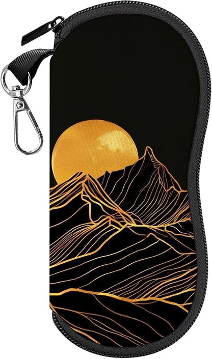 Glasses Case Sunglasses Eyeglass Soft Case Zipper Light Neoprene Pouch by Cabreche