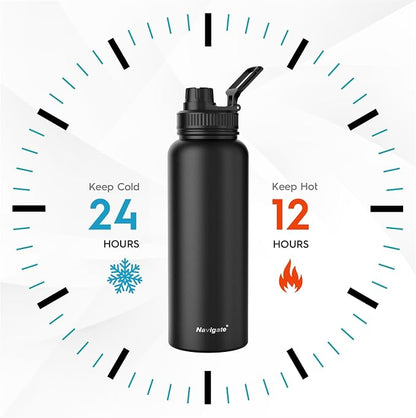 Navigate 40 oz Insulated Stainless Steel Sports Water Bottle - Image 2
