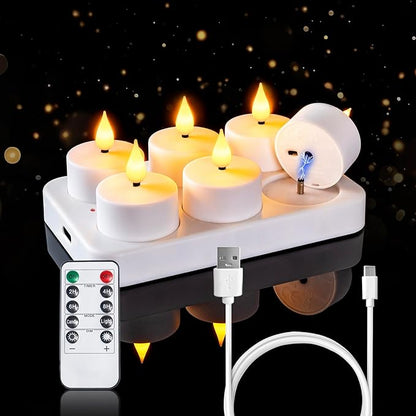 Homemory Rechargeable Tea Lights Flameless Candles by Homemory