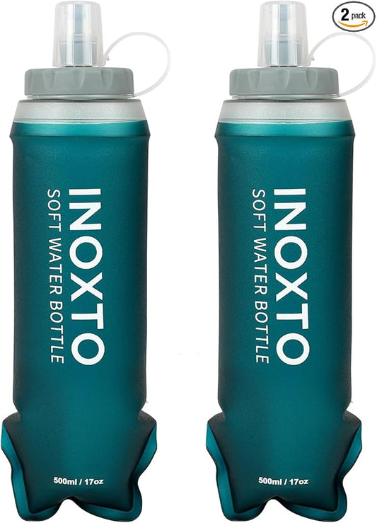 INOXTO Soft Flask, Collapsible Soft Water Bottles by INOXTO