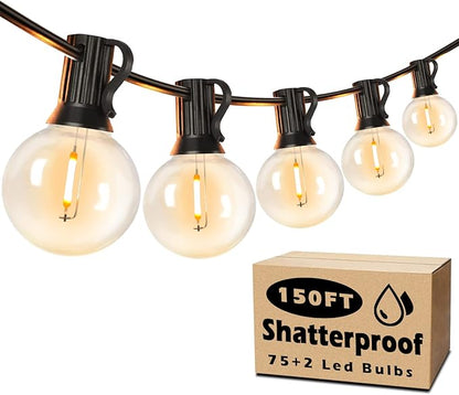 Brightever Outdoor String Light 150FT, Waterproof Dimmable Patio Lights by Brightever
