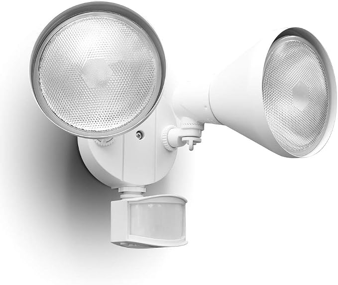 LUTEC 180-Degree 2-Head Motion-Activated Flood Light 300 Watt Halogen Motion by LUTEC