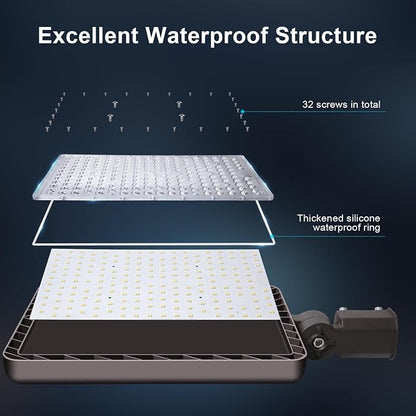 480W LED Parking Lot Light Outdoor, 72000LM 100V-277V Dusk to Dawn LED Building - Image 4