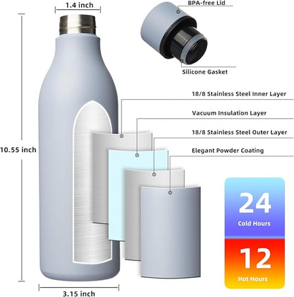 BJPKPK Insulated Water Bottles, 25 oz Stainless Steel Metal Water Bottle - Image 3