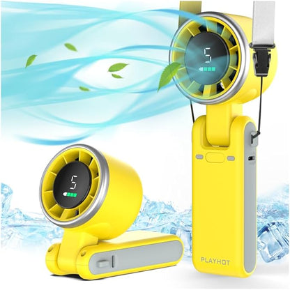 PlayHot Portable Handheld Turbo Fan, 5-Speed Personal Fans, 5000mAh by PlayHot-CoolSummer