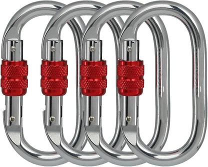 Heavy Duty Locking Climbing Carabiner Clip CE Rated 25 kN 5600 LB Rugged by BYANG