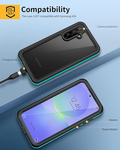 Lanhiem for Samsung Galaxy A36 Phone Case, IP68 Waterproof Dustproof, Built-in - Image 6